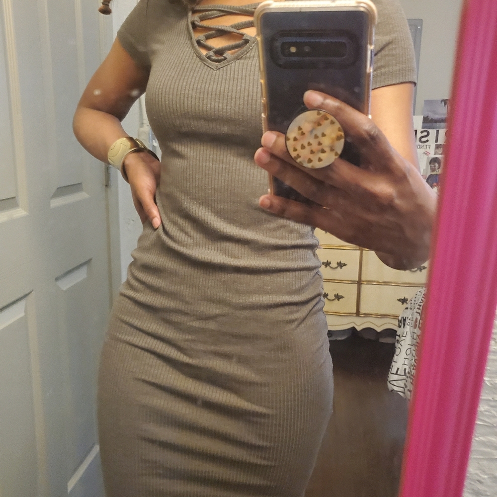 Olive Green Dress